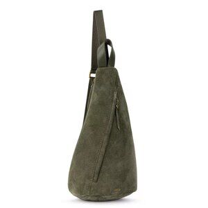 The Sak Geo Sling Backpack Green Moss Crossbody Bag